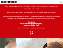 Tablet Screenshot of escrevaseulivro.com.br